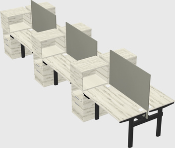 Shared electric desk + cabinet