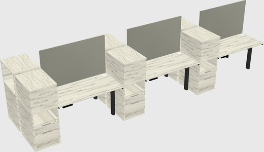 Shared electric desk + cabinet