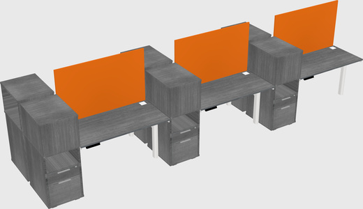 Shared electric desk + cabinet