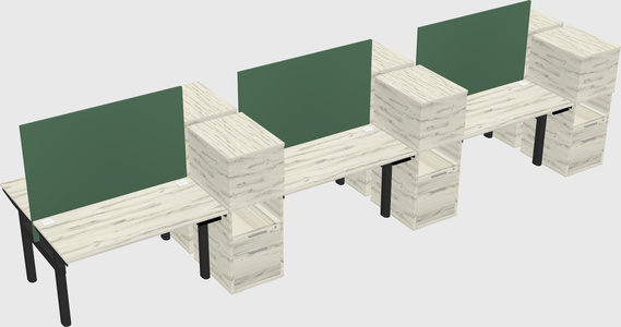 Shared electric desk + cabinet
