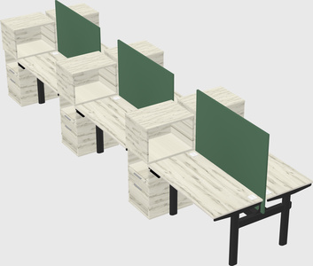 Shared electric desk + cabinet
