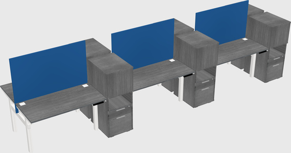 Shared electric desk + cabinet