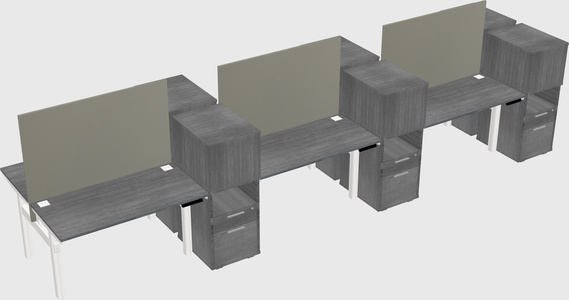 Shared electric desk + cabinet