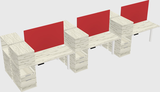 Shared electric desk + cabinet