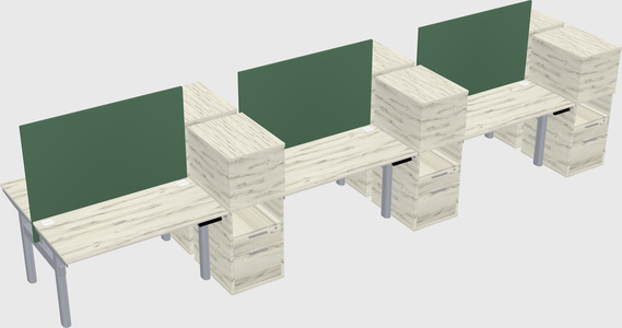 Shared electric desk + cabinet