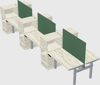 Shared electric desk + cabinet