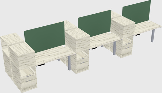Shared electric desk + cabinet