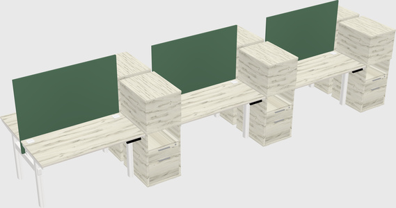 Shared electric desk + cabinet