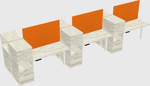 Shared electric desk + cabinet