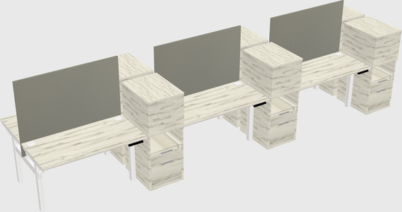 Shared electric desk + cabinet