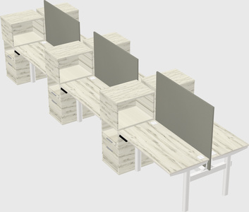 Shared electric desk + cabinet