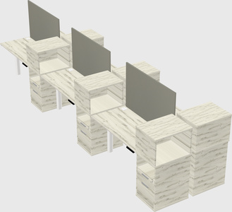 Shared electric desk + cabinet