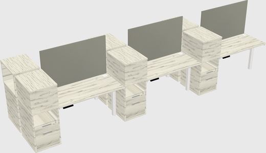 Shared electric desk + cabinet