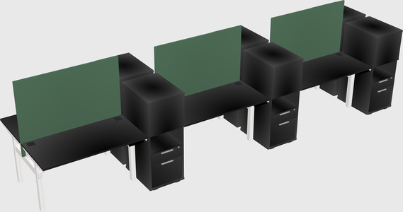 Shared electric desk + cabinet