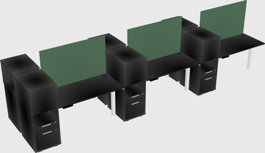 Shared electric desk + cabinet