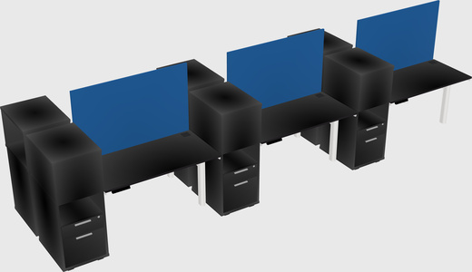 Shared electric desk + cabinet