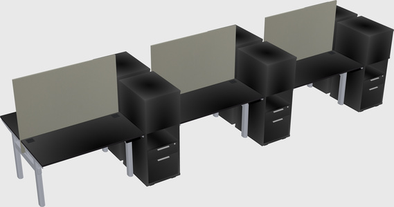 Shared electric desk + cabinet