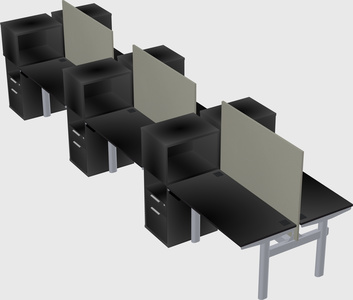 Shared electric desk + cabinet
