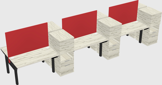 Shared electric desk + cabinet