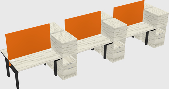 Shared electric desk + cabinet