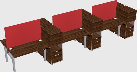 Shared electric desk + cabinet