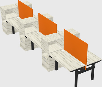 Shared electric desk + cabinet
