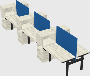 Shared electric desk + cabinet