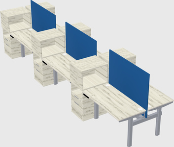 Shared electric desk + cabinet