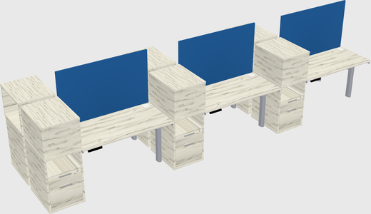Shared electric desk + cabinet
