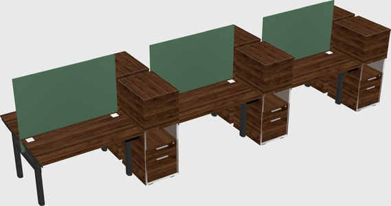 Shared electric desk + cabinet