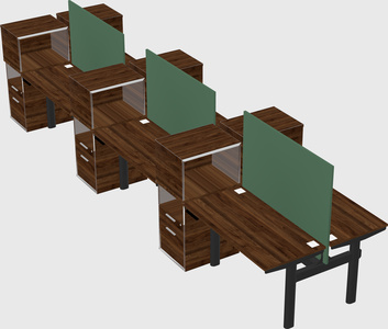 Shared electric desk + cabinet