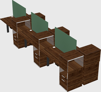 Shared electric desk + cabinet