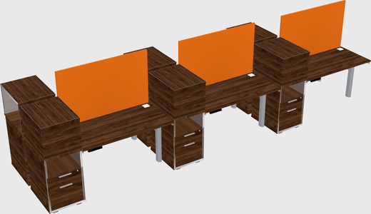 Shared electric desk + cabinet