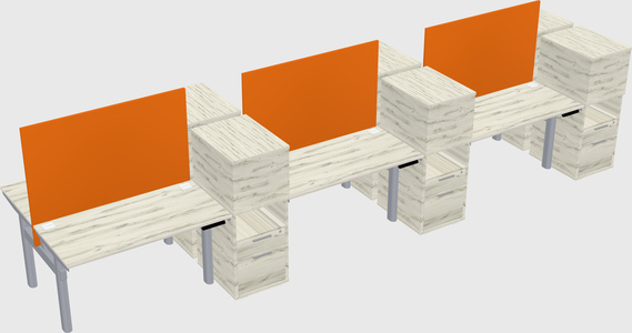 Shared electric desk + cabinet