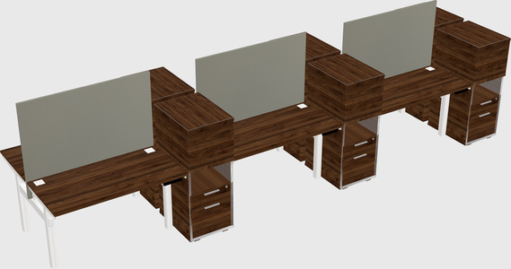 Shared electric desk + cabinet
