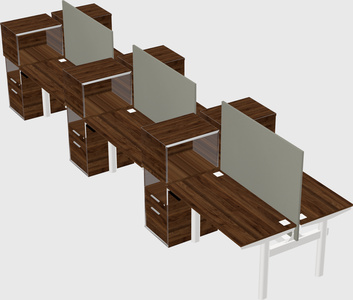 Shared electric desk + cabinet