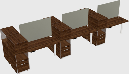 Shared electric desk + cabinet