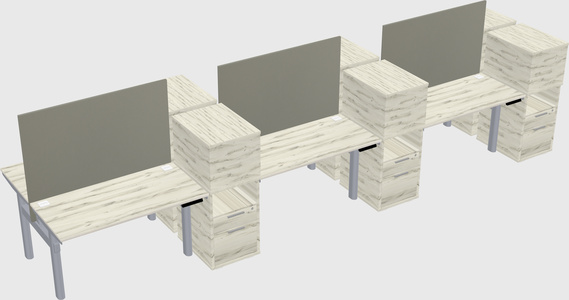 Shared electric desk + cabinet