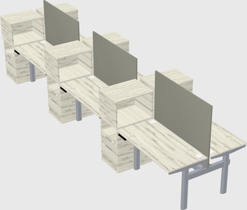 Shared electric desk + cabinet