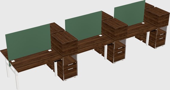 Shared electric desk + cabinet