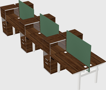 Shared electric desk + cabinet