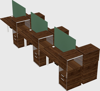 Shared electric desk + cabinet