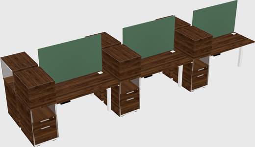 Shared electric desk + cabinet