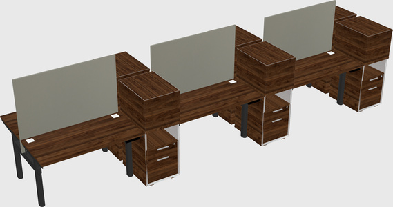 Shared electric desk + cabinet