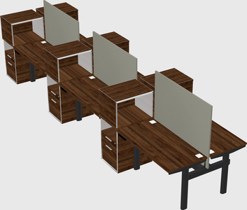 Shared electric desk + cabinet