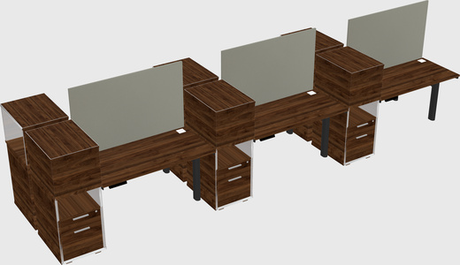 Shared electric desk + cabinet