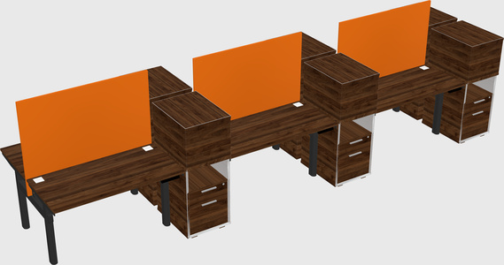Shared electric desk + cabinet