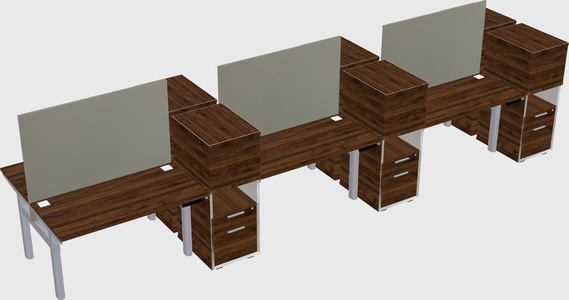 Shared electric desk + cabinet