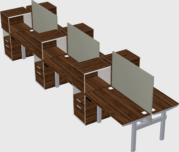 Shared electric desk + cabinet