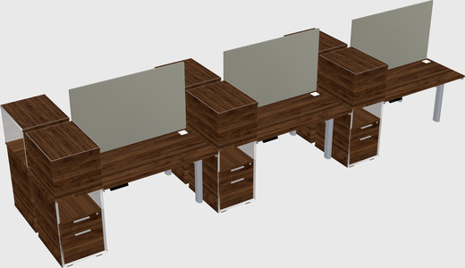 Shared electric desk + cabinet